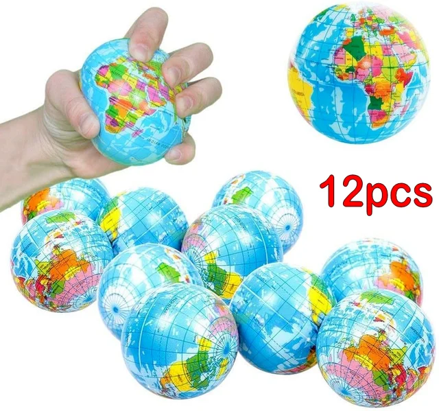 12Pcs/Set Soft Squishy Toy Earth World Map Toys For Children Slow Rising Stress Relief Antistress Novelty Gag Toy Kid Funny Gift 1