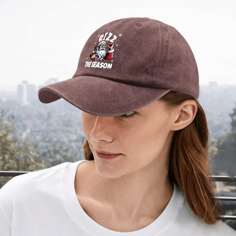 Rizz The Season Hats men for Womens Baseball Cap Vintage Washed Hiking Hat Fitted