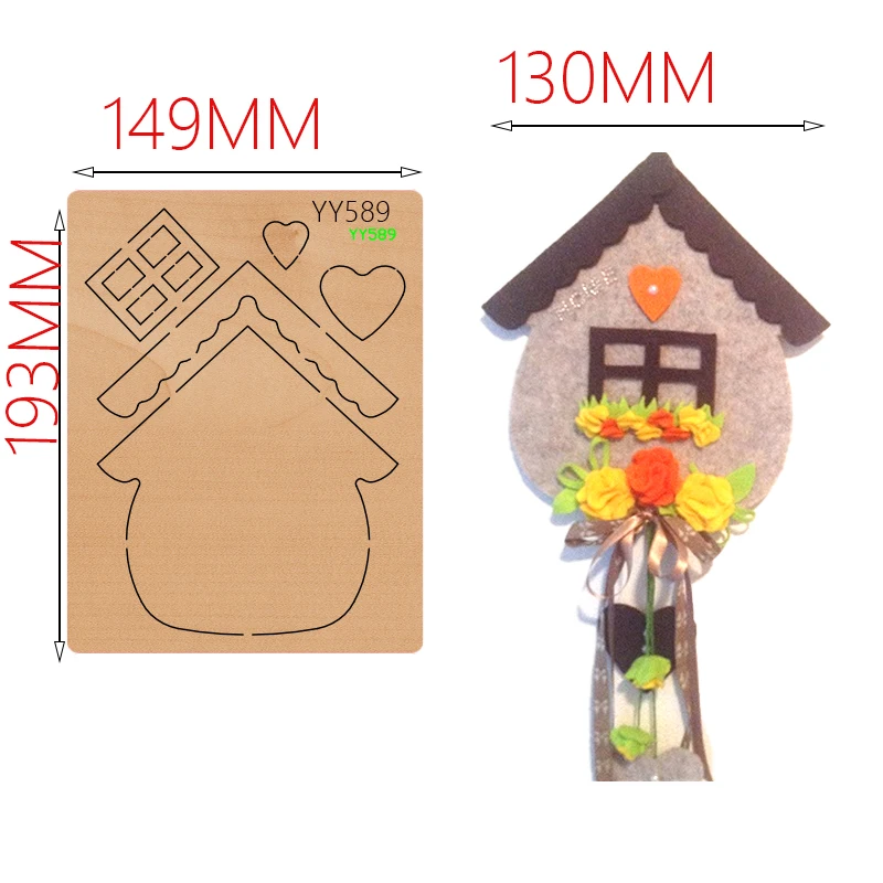 

Wooden Die Cutting Die Small House Knife Die Yy-589 Is Compatible With Most Manual Die Cutting Dies Scrapbooking