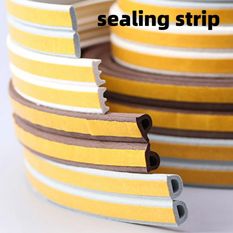 Weatherproof Self-Adhesive Door and Window Insulation Strip - Noise Reduction & Draft Stopper Tape (Available in 5m/10m)