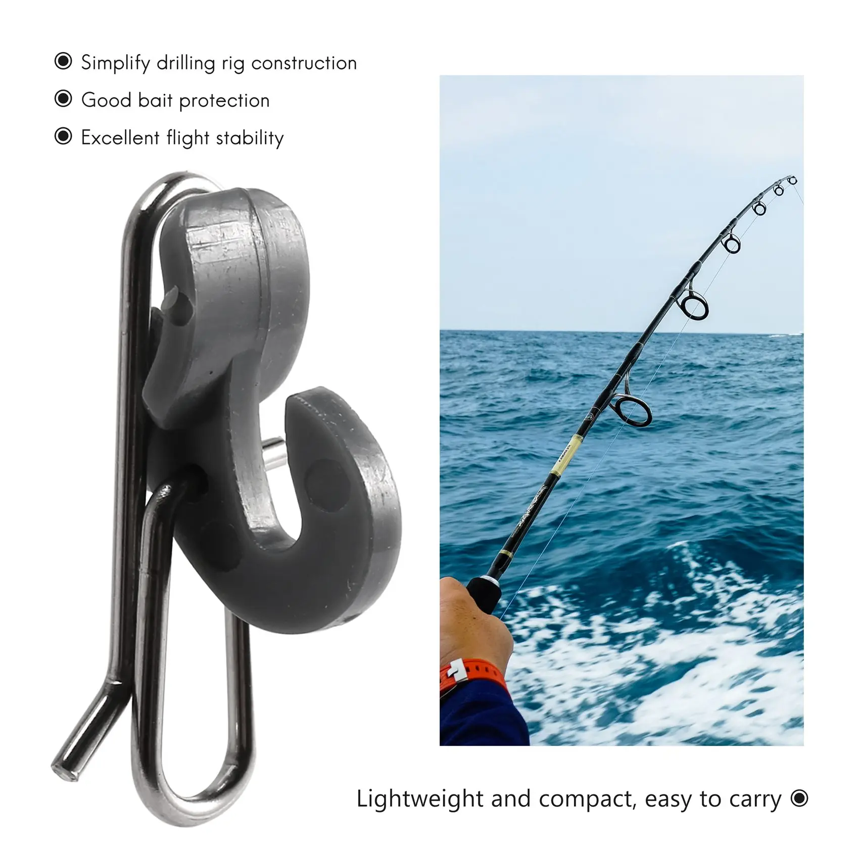 Sea Fishing Tackle Impact Clips Splash Down Solo Sea Fishing Bait Clip 10Pcs