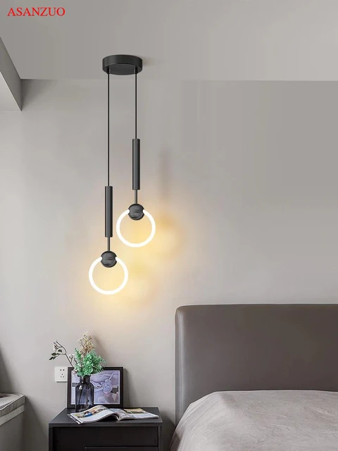 Lampade da comodino in metallo per camera da letto moderna