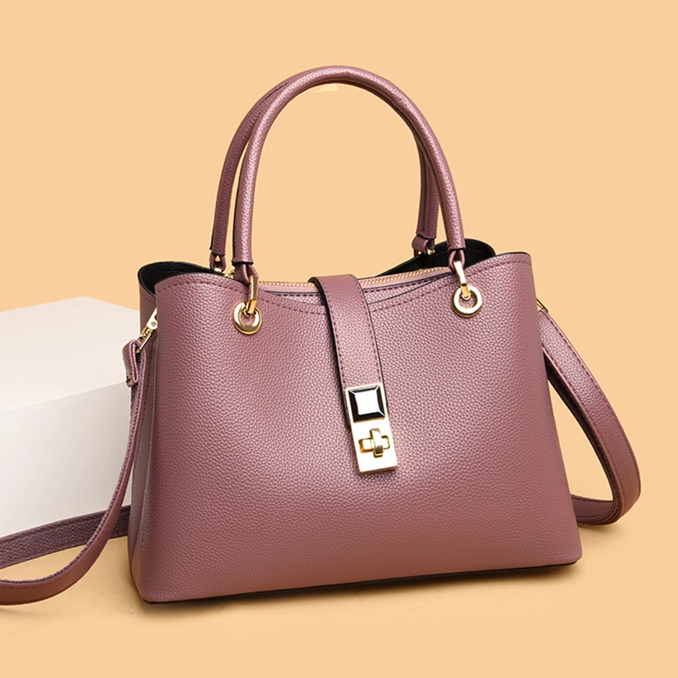

2023 Trendy High Quality Shouder Crosbody Bags for Women 3 Layers Designer Ladies Handbags Pursers Luxury Brand Top-handle Totes