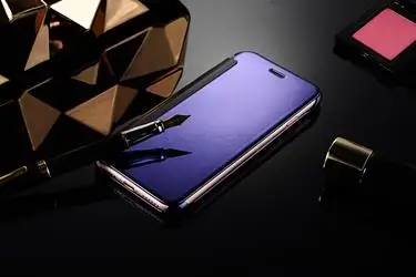 Luxury Flip Case phone case silicon cell phone case cell phone case iphone 6 S 6s 7 8 Plus SE X 6SPlus 7 8Plus 11 12 13 14 15 16 Cover Clear PC View Windows Mirror Coque