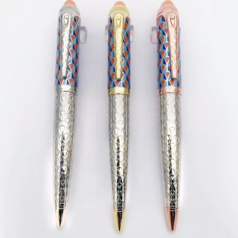 

Шариковая ручка CT, роскошный Гладкий классический карандаш с голубым треугольником и откидным узором, Канцтовары для школы и офиса