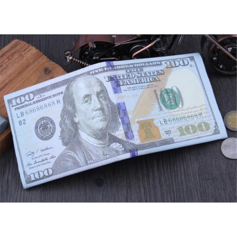 Chic PU Leather Dollar Wallet - Cute Novelty Gift for Kids, Teens, and Adults