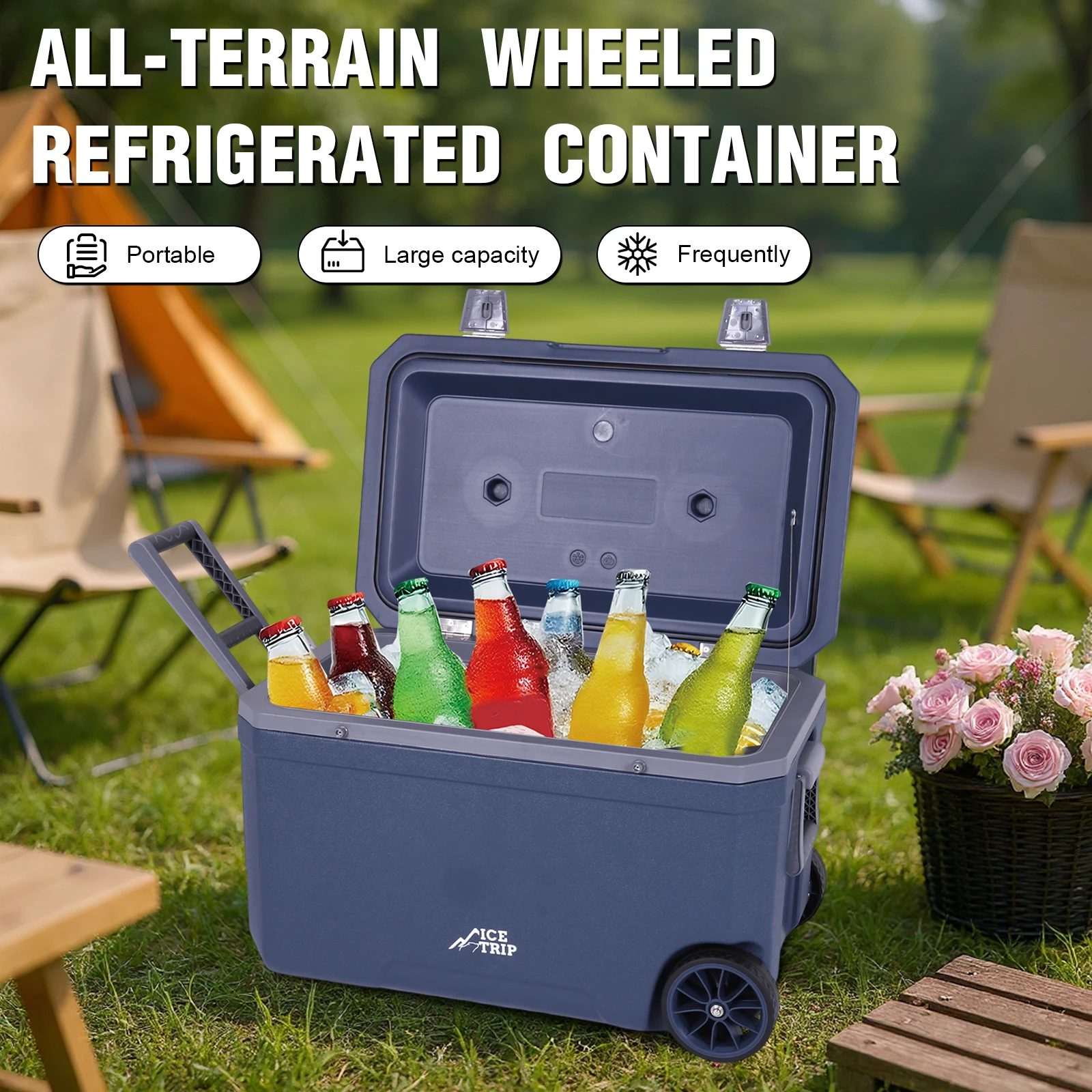 Lightweight Plastic Camping Cooler for Outdoor Picnic