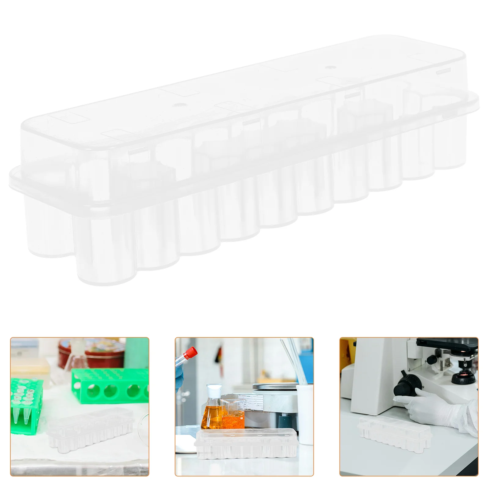 Plastic Case Box Durable Secure Portable Plastic Vial Shelf Test Tube Rack Essential Oils Storage Home ganization