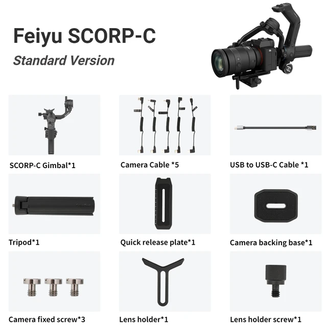 FeiyuTech Official SCORP-C Camera Stabilizer,3-Axis