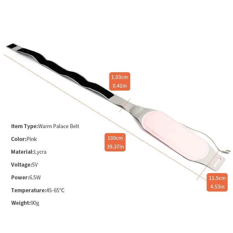 USB Menstrual Electric Heating Pad for Abdominal Vibration Massager Women Period Care Belly Heater Winter Warming Palace Belt