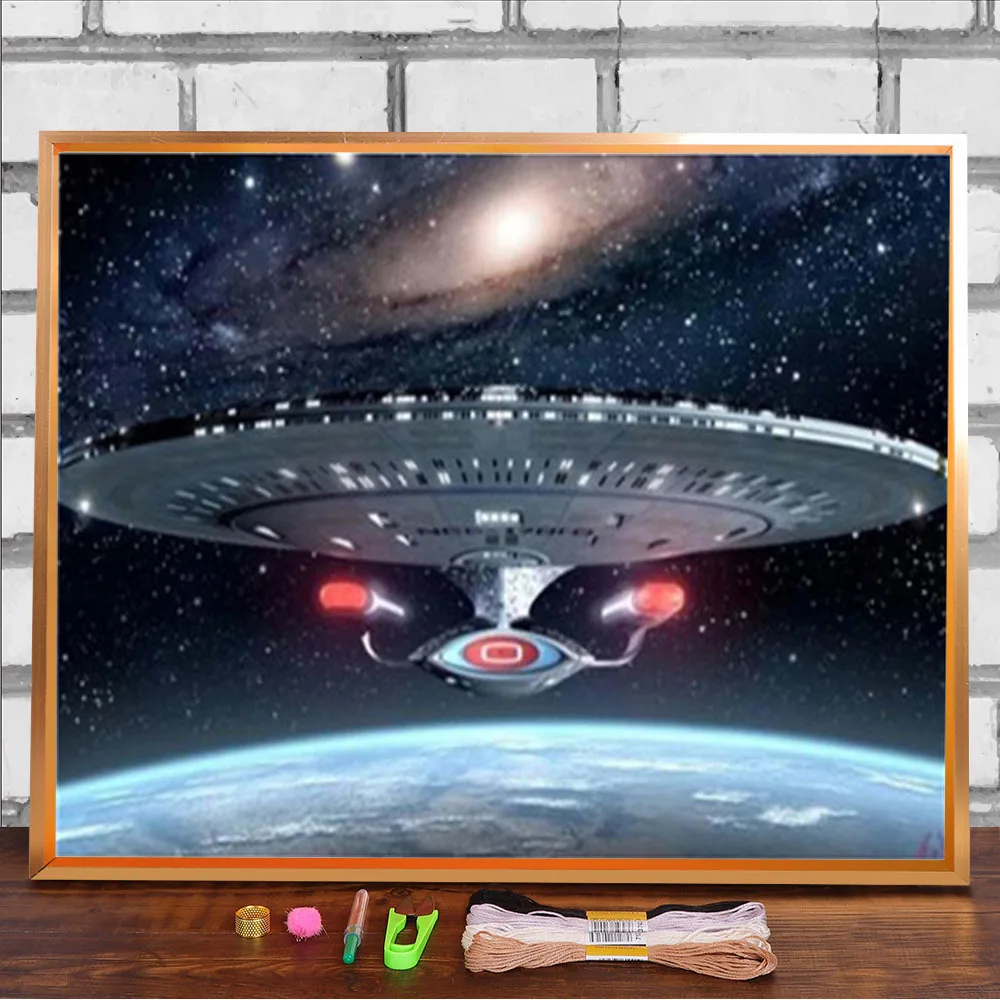 

Space Universe Printed 11CT Cross-Stitch Embroidery Set DMC Threads Craft Handiwork Sewing Hobby Home Room Wholesale