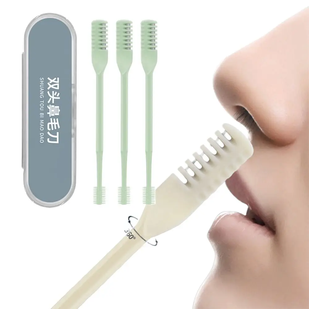 여성 남성 안전 수동 코털 면도기 콧구멍 청소 코털 트리머 제모 도구 면도기 코털 트리머
