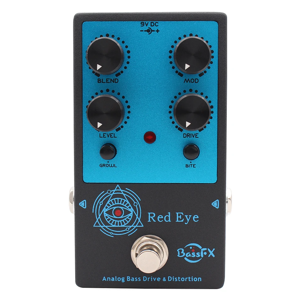 Fanmuzk Red Eye Analog Bass Drive Distortion Effect Pedal with