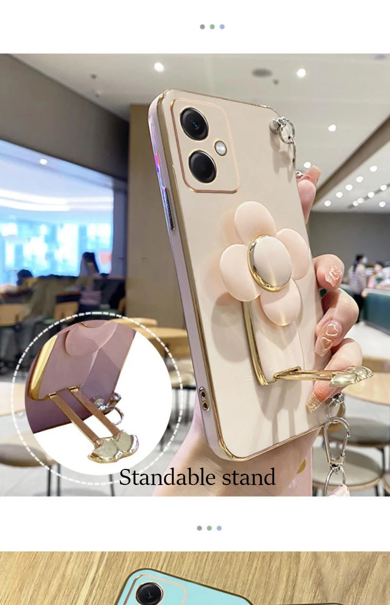 Coque avec support de moulin à vent rotatif, étui avec lanière pour iPhone 14 11 Pro 13 12 Mini 8 7 6 6S Plus 10 X Xr Xs Max SE 2020_voghion.com