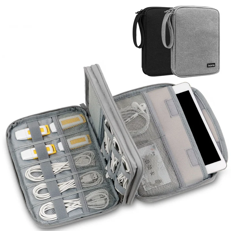 Electronics Protective Storage Bags for Cable Organizer Bag Handheld Tech Pouch for Tablet Phones & Power Banks Organizador Case - 3