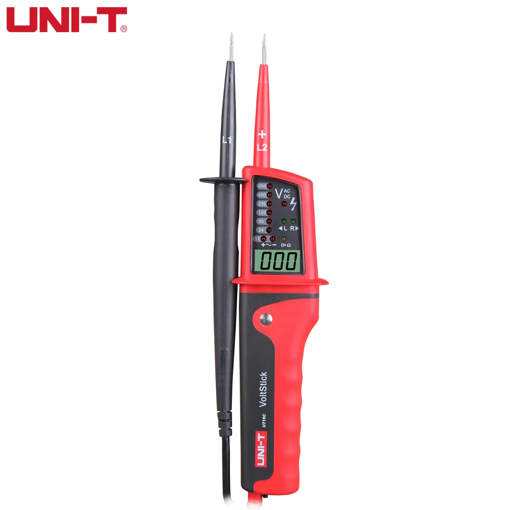 UNI-T UT15C Waterproof Digital Voltage Meter 0V~690V AC/DC Voltage Testers LCD Display Auto Range Phase Rotation voltage tester