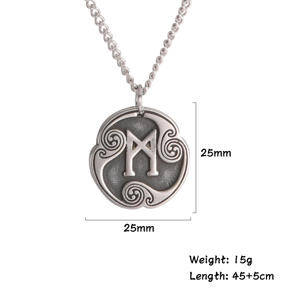 Nooit Vervagen Noorse Mythologie Symbolen Kettingen Talisman Mens Vikings Runen Vegvisir Amulet Hanger Valknut Antieke Stalen Sieraden  36
