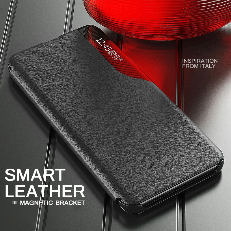 Custodia Pocom5S Smart Side View Flip Cover In Pelle Per Xiaomi Poco Poxo Pocco Poko Little M5S M 5 S 5 S 4G Magnet Stand Book Coque