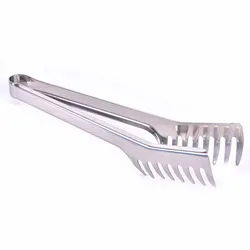 Deluxe Multifunctional Stainless Steel Kitchen Tongs and Pasta Fork (Onesize)