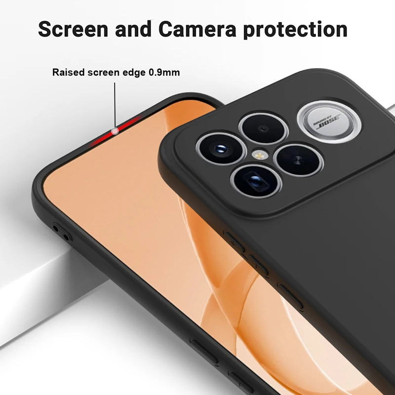All-Inclusive Skin-Friendly Liquid Silicone Phone Case with Lanyard