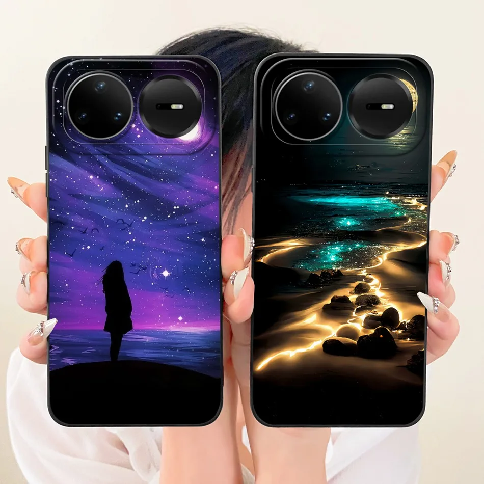 Fashion Dusk Beach Painting Soft Silicone Phone Case with Bumpers