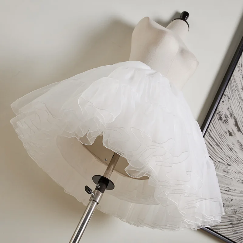 Women Pleated Puffy Fluffy Underskirt Half Slip Skirt Petticoat Under Wedding Ball Gown underskirt lining lolita underskirt