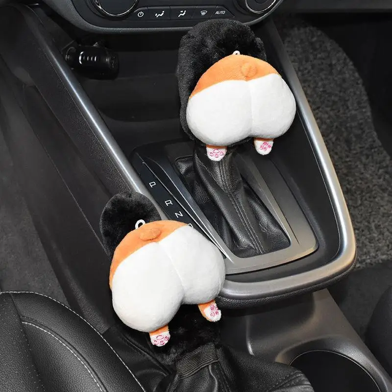 

Dutrieux Car Handbrake Cover Cartoon Cute Universal Shifter Cover Gear Cover Handbrake Cover Car Interior Decoration Set