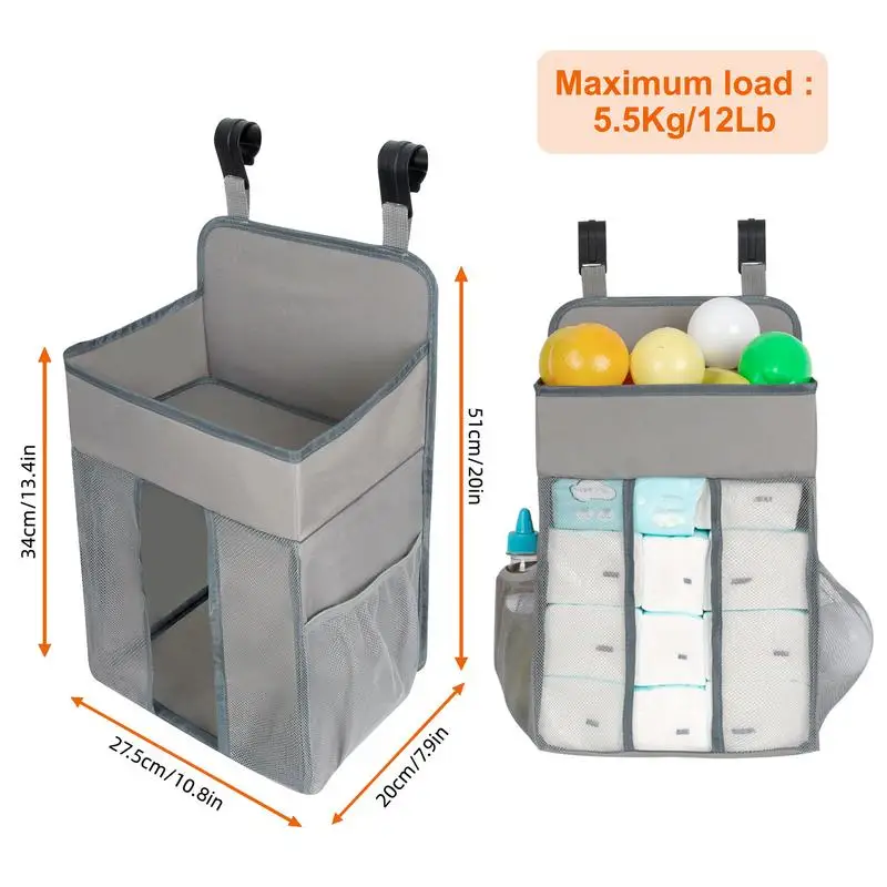  기저귀 주최자 교수형 기저귀 보관 기숙사 RV 여행 변경 테이블을위한 다기능 교수형 기저귀 주최자