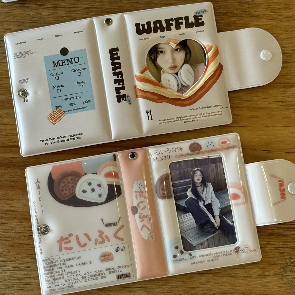 Cute Japanese Style Card Album 3 Inch Mini Idol Card Collect Book with 16 Internal Pages PVC Postcard Book Unisex 3