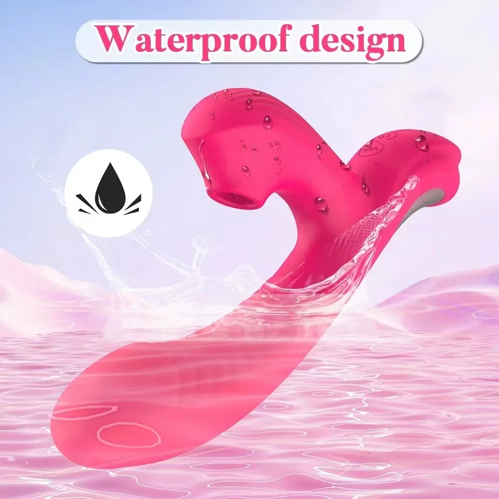 Clitoral Sucking Vibrator Female Dildo Vaginal Wiggling Massager Clitoris Sucker Vacuum Stimulator Sex Toys For Women Adults 18