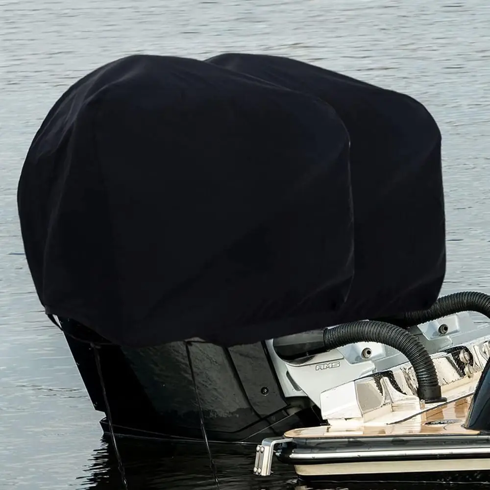 New 15-150HP Full Outboard Engine Cover Anti-scratch Sun Protection Paddle Hoist Cover 210D Oxford Cloth Waterproof Cover