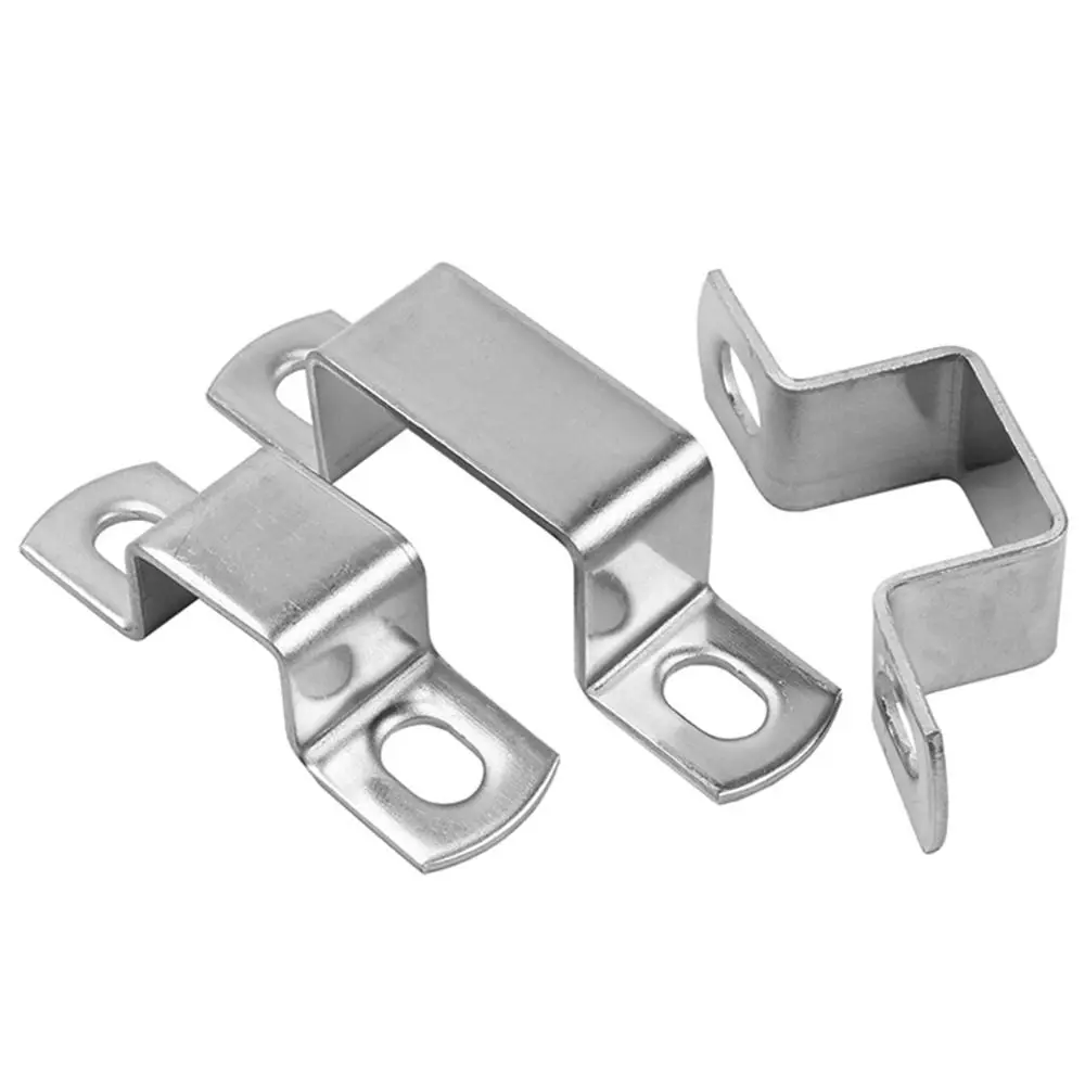 

1PC Stainless Steel Thickened Square Rectangle M-shaped U-shaped Horseback Tube Saddle Clip Buckle Throat Hoop Ohm Tube Card