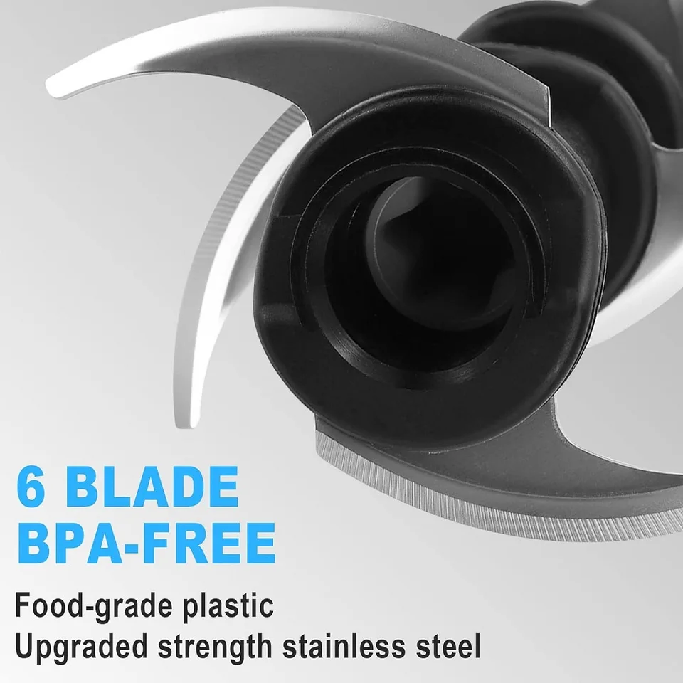 6-Blade Replacement For Ninja Blenders – Fits BL500, BL770, BL910 & More, Stainless Steel