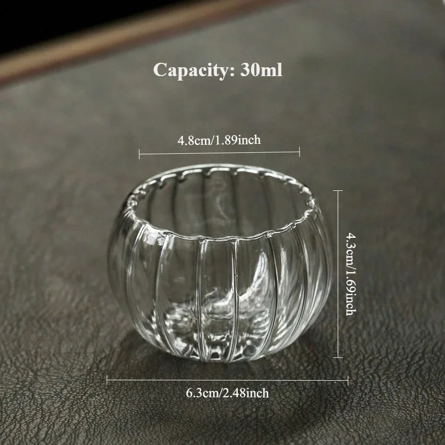 30ml DoubleWallBorosilicate Glass Cups - Heat-Resistant MiniTeacups for Espresso Gongfu Tea Ceremony & Cute Transparent Gift Set