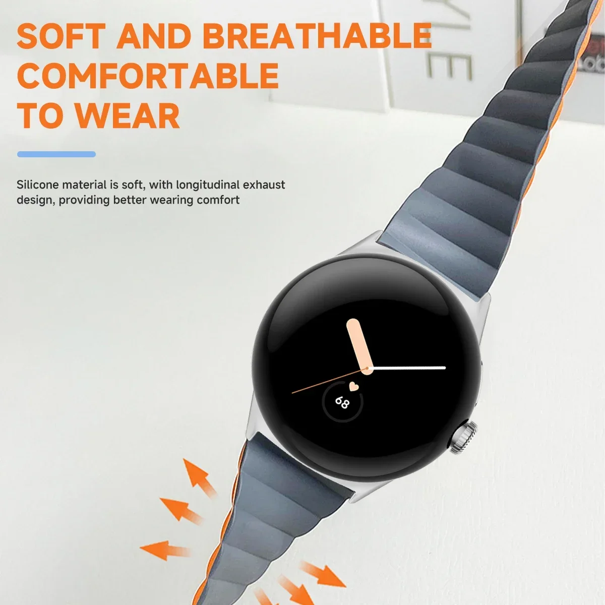 Magnetic Loop Silicone Sport Strap for Pixel Watch Accessories