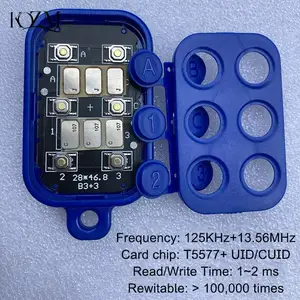 Брелок 6 в 1 125 кГц T5577 EM ID записываемый IC 13,56 МГц 1k S50 UID сменный карточный ключ