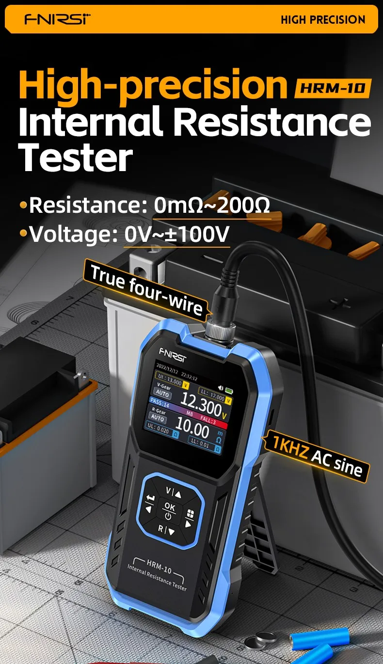 HRM-10 Battery Tester Internal Resistance Tester Fast High Precision 4-Wire 1865