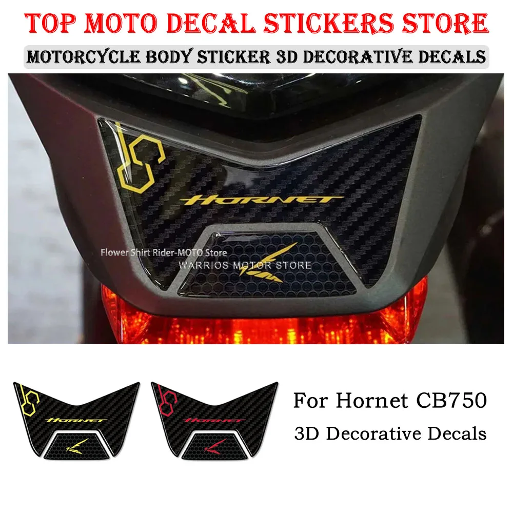 New 3D Epoxy Resin Sticker Motorcycle Tail Sticker Kit for Honda Hornet CB750 750 2023 Anti-Scratch Decal