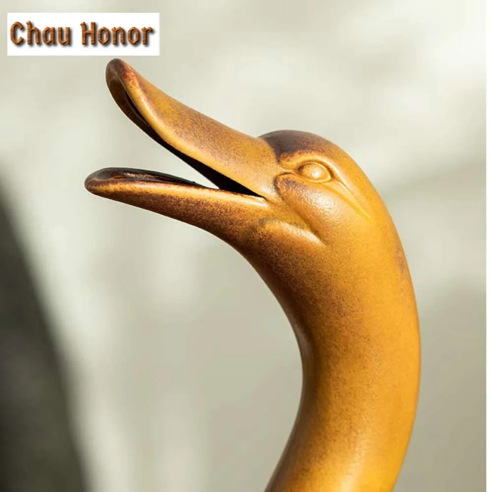 Antique Duck Shaped Ceramic Incense Holder Incense Waterfall Mosquito Coil Holder Scented Aromatic for Tea Accessorie Collection