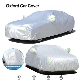 Copertura per auto Protezione esterna Copertura per neve esterna completa Parasole Copertura di protezione Oxford antipolvere universale per berlina Hatchback