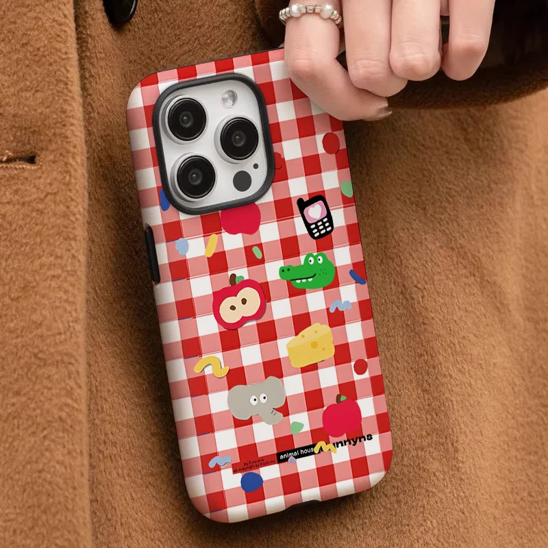 Dual-Purpose Cartoon Pattern Film Shell Phone Case