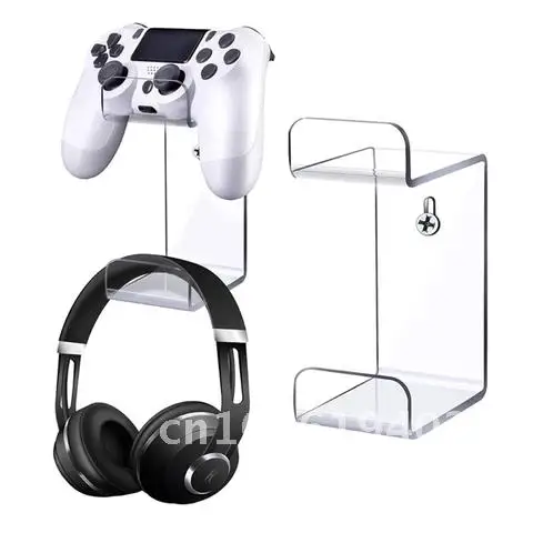 

Controller Gamepad Holder Wall Mounted Display Stand Headphone Organizer Compatible with PS3/PS4/PS5 Gamepad