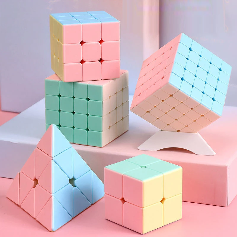 2x2 3x3 4x4 5x5 Macaron Stickerless Magic Cubo Magic Profession Puzzle High Quality Kid's Toys Magic Cube Puzzl