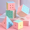Mo Yu Macaroon 2x2 3x3 4x4 5x5 Pyraminxed Magic Cube Toy Set Cube Pack Macaroon Stickerless Neo Professional Puzzle Toy For Kids 1