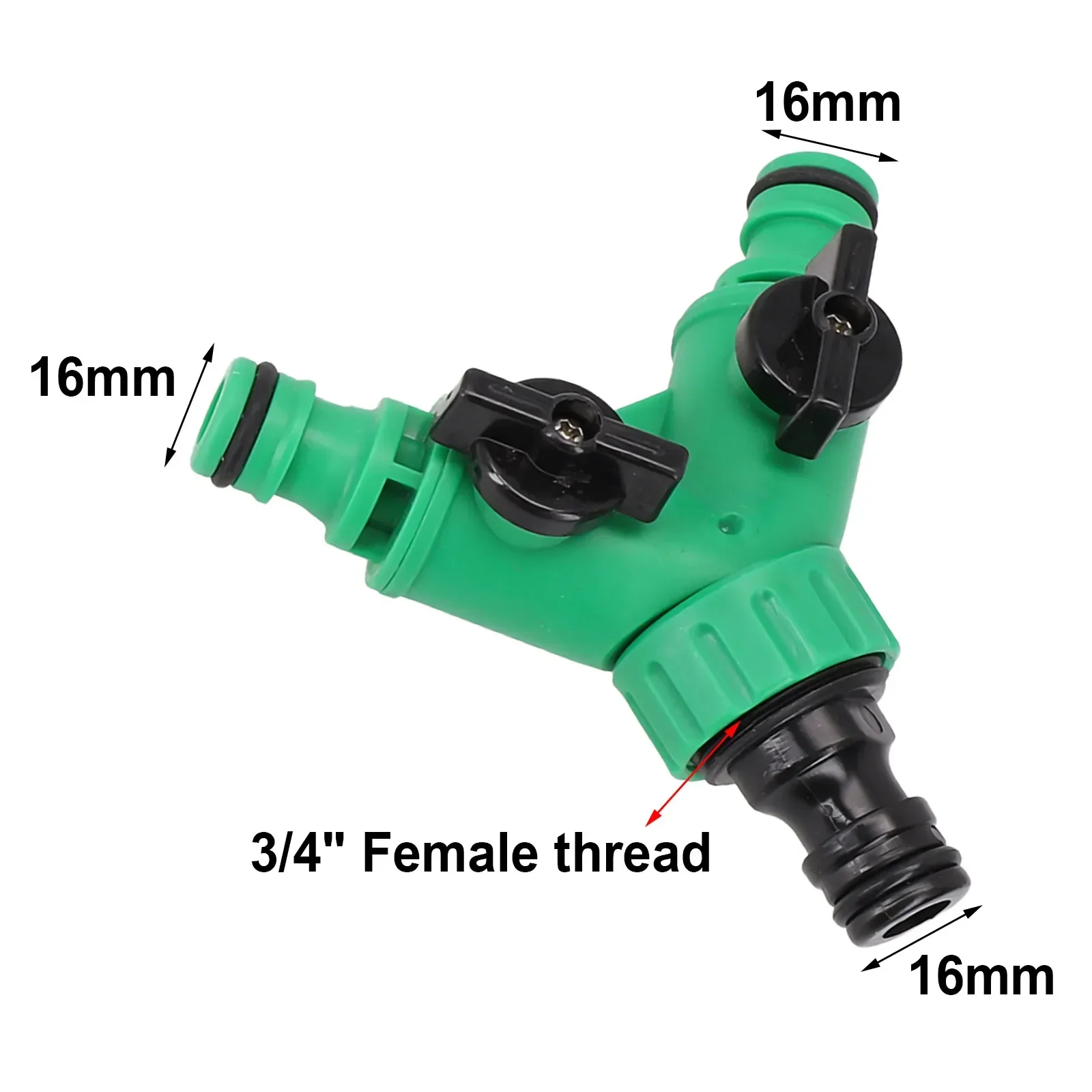2 Way Garden Water Pipe Connectors Y Shape Splitter Valve