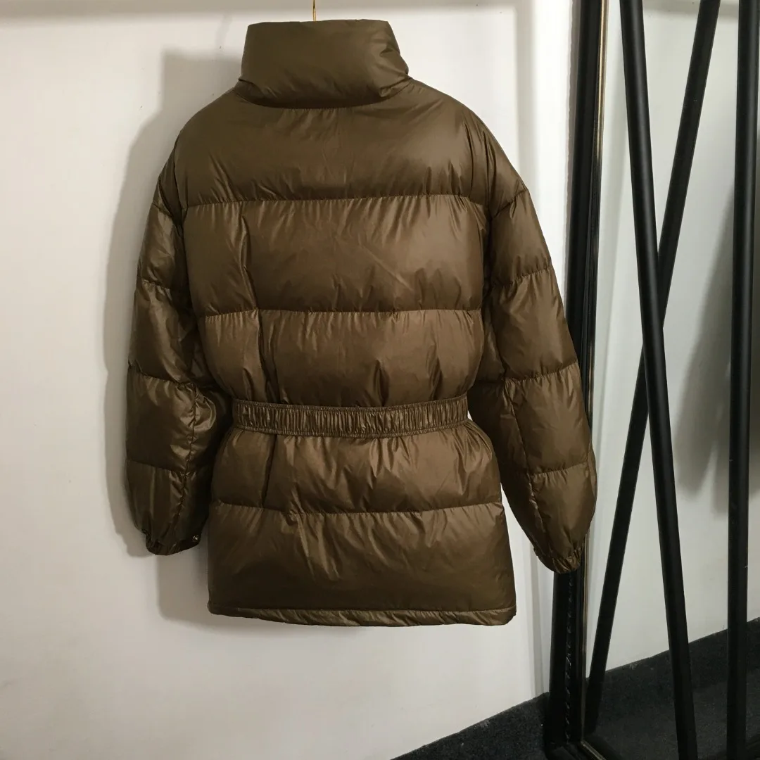 90 goose down waist cinching slimming and warm down jacket fashion Looks slimmer , casual and warm