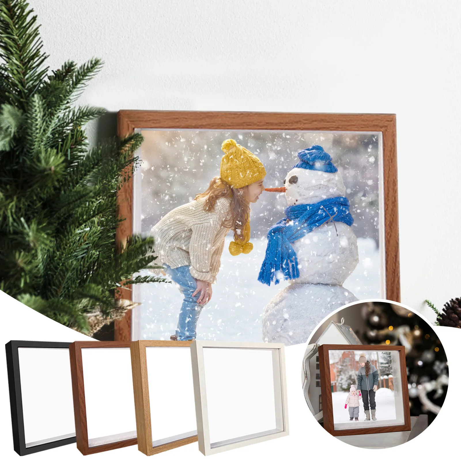 Multipurpose Deep 3d Frame for Filling Money Box Wooden Photo Frame Desktop Ornment Picture Specimens Holder Decor Gift 20x20cm photo frame,wood photo frame,wood frame,wood picture frame,shadow box frame