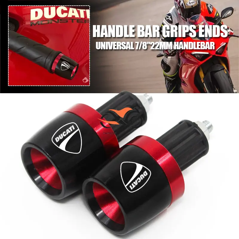 

Motorcycle Handlebar Grips Cap Plug For Ducati 400 620 695 696 796 821 MONSTER 899 959 1199 1299 Panigale 848 /EVO 1198/S/R