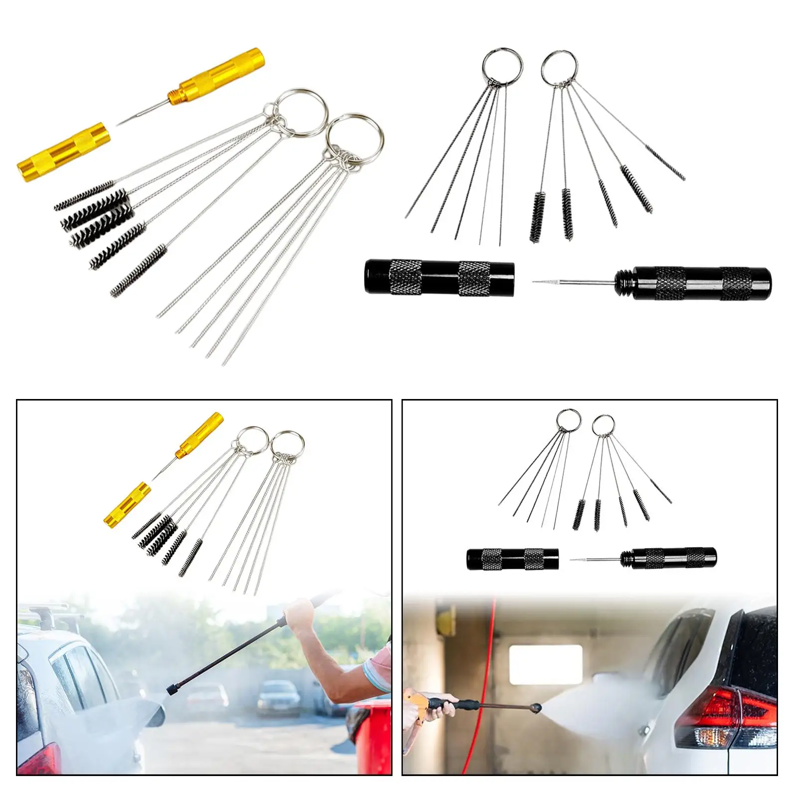 Airbrush Cleaning Kits Airbrush Painting Supply Airbrush Cleaner Brush for Equipment Auto Parts Cleaning Cleaning Thin Tubes 3