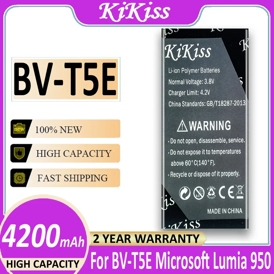 Bv-T5E 4200Mah Batteria Per Microsoft Lumia 950 Batteria Rm-1106 Rm-1104 Rm-110/Per Nokia Lumia Nuova Batteria Di Alta Qualità